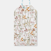 ワイルドフラワーボホブライダルシャワーサンキューイン開花 ギフトタグ (裏面)