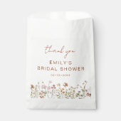 ワイルドフラワーボホブライダルシャワーサンキューガーデン フェイバーバッグ (正面)