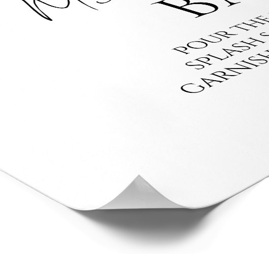 ワイルドフラワーボホブライダルシャワーミモサバーサイン ポスター (角)