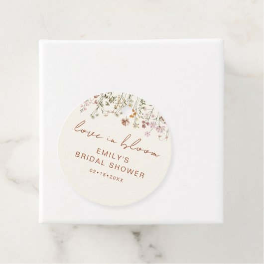 ワイルドフラワーボホブライダルシャワーラブイン開花ガーデン フェイバータグ (インサイチュ)