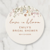 ワイルドフラワーボホブライダルシャワーラブイン開花ガーデン フェイバータグ (正面)