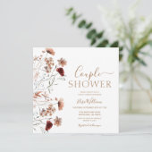 ワイルドフラワーボホブライダルシャワー招待 招待状 (スタンド正面)