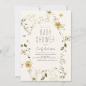 ワイルドフラワーボホベイビーシャワエレガントー 招待状 (正面)