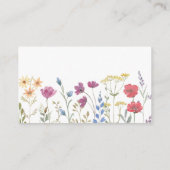 ワイルドフラワーボホベイビーシャワーおむつラッフル エンクロージャーカード (裏面)