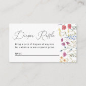 ワイルドフラワーボホベイビーシャワーおむつラッフル エンクロージャーカード (正面)