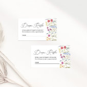 ワイルドフラワーボホベイビーシャワーおむつラッフル エンクロージャーカード