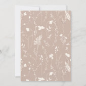 ワイルドフラワーボホベイビーシャワーウッドシエレガントー 招待状 (裏面)