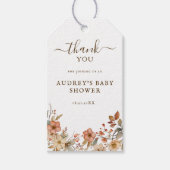 ワイルドフラワーボホベイビーシャワーギフトラベル ギフトタグ (正面)