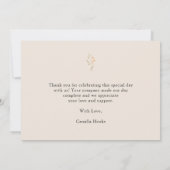 ワイルドフラワーボホベイビーシャワーサンキューカード サンキューカード (裏面)