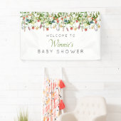 ワイルドフラワーボホベイビーシャワーバナー 横断幕 (インサイチュ)