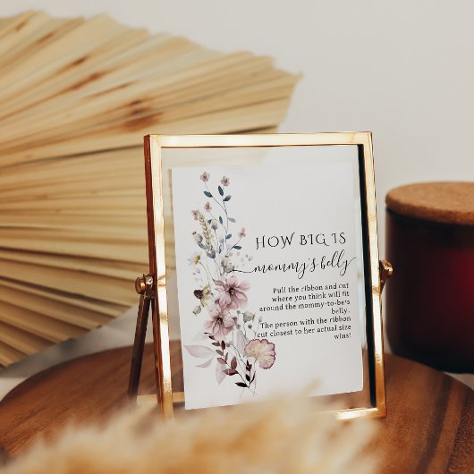 ワイルドフラワーボホベイビーシャワーママのベリーゲーム ポスター