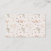 ワイルドフラワーボホベイビーシャワー囲みカードフローラ エンクロージャーカード (裏面)