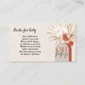 ワイルドフラワーボホベイビーシャワー囲みカードフローラ エンクロージャーカード (正面)