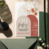 ワイルドフラワーボホベイビーシャワー招待状 – ジェンダーNeutra 招待状