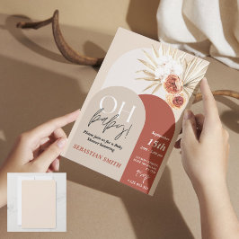 ワイルドフラワーボホベイビーシャワー招待状 – ジェンダーNeutra 招待状