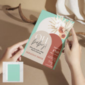 ワイルドフラワーボホベイビーシャワー招待状 – ジェンダーNeutra 招待状