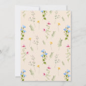 ワイルドフラワーボホベイビーシャワー水彩色 招待状 (裏面)