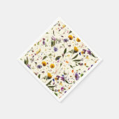 ワイルドフラワーボホベイビーシャワー スタンダードカクテルナプキン (角)