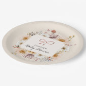 ワイルドフラワーボホベイビーシャワー ペーパープレート (アングル)