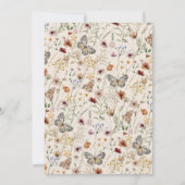 ワイルドフラワーボホベイビーシャワー 招待状 (裏面)