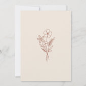 ワイルドフラワーボホベイビーシャワー 招待状 (裏面)