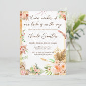 ワイルドフラワーボホベイビーシャワー 招待状 (スタンド正面)