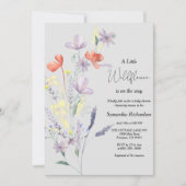 ワイルドフラワーボホベイビーシャワー 招待状 (正面)