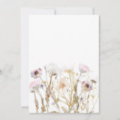 ワイルドフラワーボホベイビーシャワー 招待状 (裏面)