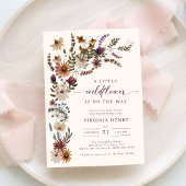 ワイルドフラワーボホベイビーシャワー 招待状