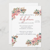 ワイルドフラワーボホベイビーシャワー 招待状 (正面/裏面)