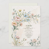 ワイルドフラワーボホベイビーシャワー 招待状 (正面/裏面)