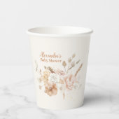 ワイルドフラワーボホベイビーシャワー 紙コップ (裏面)