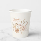 ワイルドフラワーボホベイビーシャワー 紙コップ (正面)