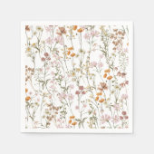 ワイルドフラワーボホベイビーシャワーin開花園 スタンダードカクテルナプキン (正面)