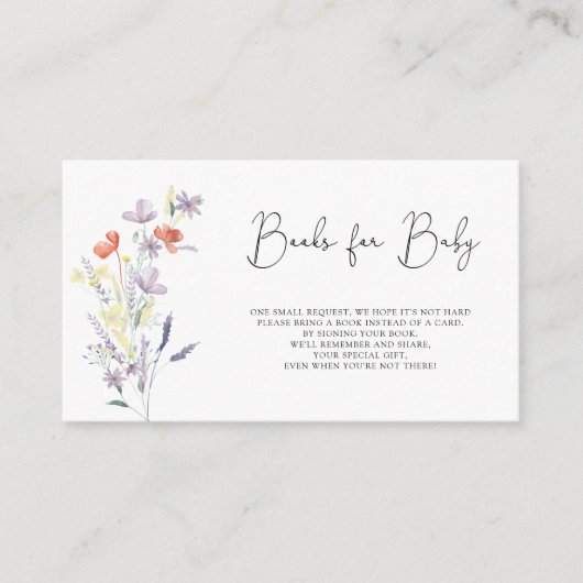 ワイルドフラワーボホベビーチケット エンクロージャーカード (正面)