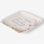 ワイルドフラワーボホベビーベビーシャワー ペーパープレート (傾斜あり)