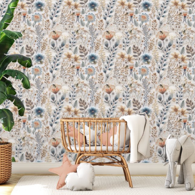 ワイルドフラワーボホボタニカルハニービー 壁紙 (クリエイターアップロード済み)