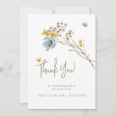 ワイルドフラワーボホモダンミニマリストブライダルシャワー 招待状 (正面)