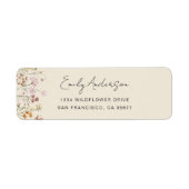 ワイルドフラワーボホーイン開花ガーデン差出人住所 ラベル (正面)