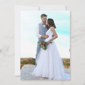 ワイルドフラワーボホーガーデンフォト結婚式招待状 招待状 (裏面)