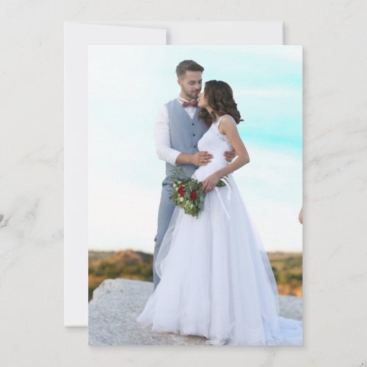 ワイルドフラワーボホーガーデンフォト結婚式招待状 招待状 (裏面)