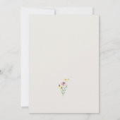 ワイルドフラワーボホーガーデンフローラベージュ結婚ズ 招待状 (裏面)