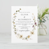 ワイルドフラワーボホーガーデンフローラリース 招待状 (スタンド正面)