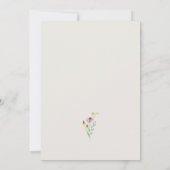 ワイルドフラワーボホーガーデンフローラ写真ベージュ結婚ズ 招待状 (裏面)