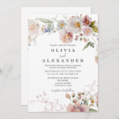 ワイルドフラワーボホーガーデンフローラ招待状 招待状 (正面/裏面)