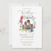 ワイルドフラワーボホーガーデンフローラ結婚写真 招待状 (正面)