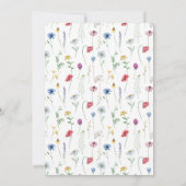 ワイルドフラワーボホーガーデンフローラ結婚写真 招待状 (裏面)