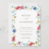 ワイルドフラワーボホーガーデンフローラ結婚式招待状 招待状 (正面)