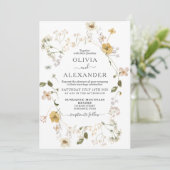 ワイルドフラワーボホーガーデンフローラ結婚式招待状 招待状 (スタンド正面)