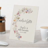 ワイルドフラワーボホーガーデンベビーイン開花カード&ギフト 台座サイン (インサイチュ)